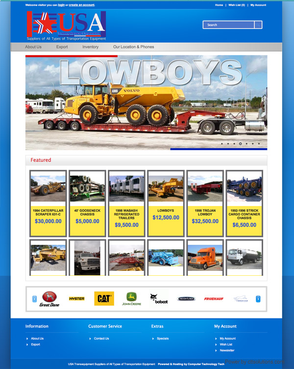 transport, heavy equipment store by cttsolutions web designer in Miami